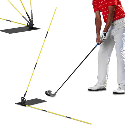 Golf Alignment Sticks - Golf Sticks Alignment Aid Golf Alignment Rods for Aiming, Putting, Full Swing Trainer, Posture Corrector Golf Training Aid with Clear Tube Case